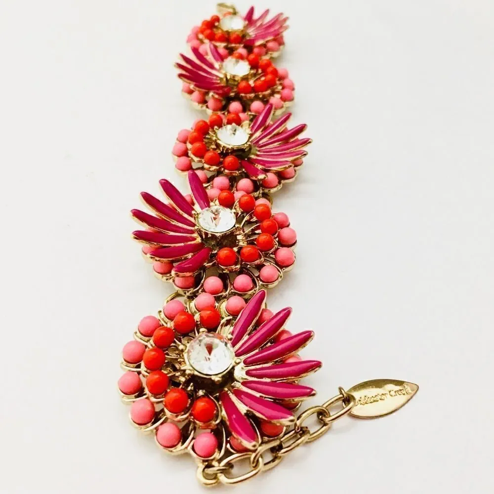 Coldwater Creek Floral Statement Bracelet 1023